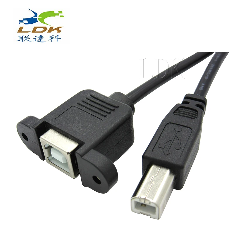 USB printer extension cord USB B male wire with ear copper wire with screw hole 0.5m 10pcsusb