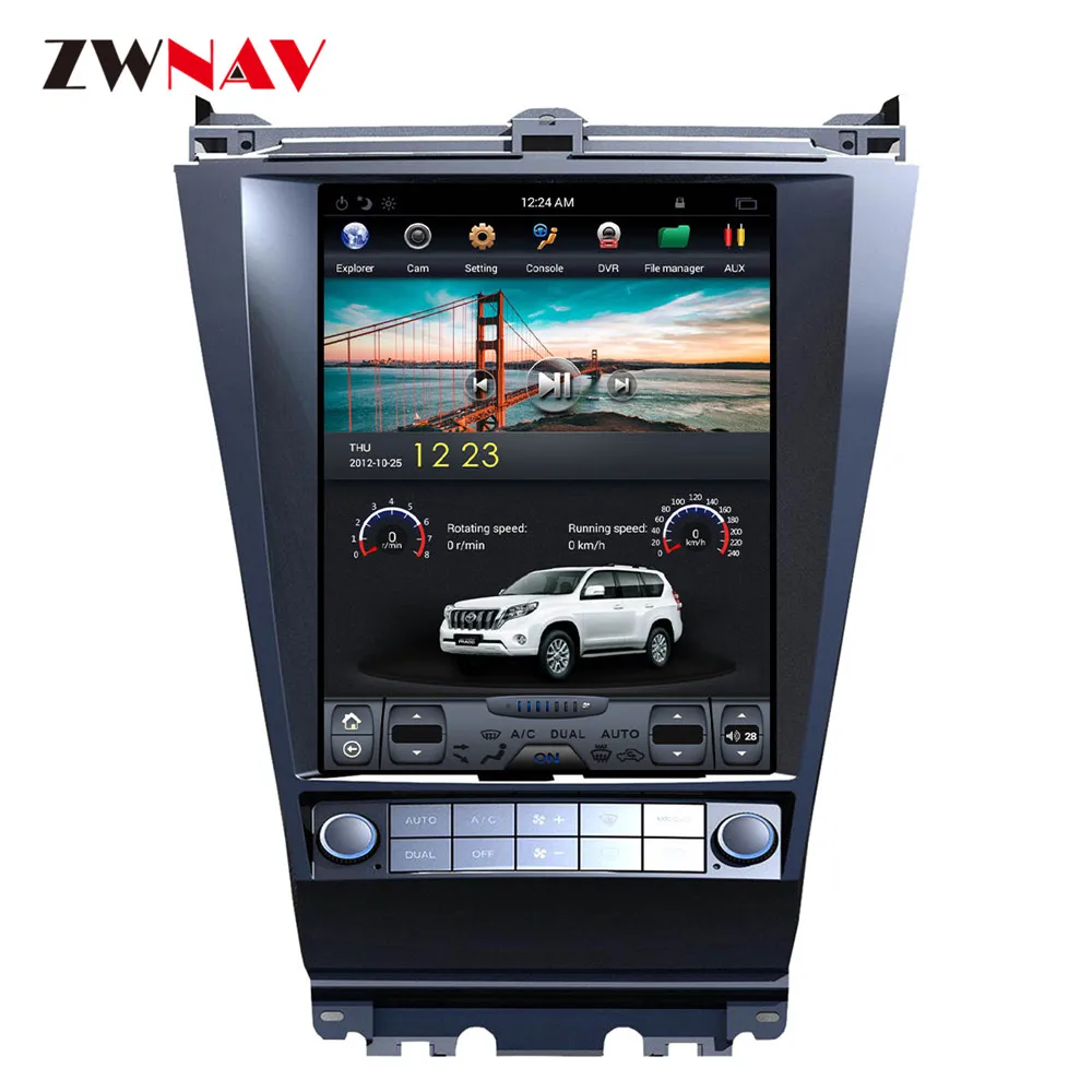 Flash Deal ZWNVA Tesla Screen Android 6.0 Car DVD Player Radio GPS Navigation For HONDA ACCORD Seven 2003 2004 2005 2006 2007 Multimedia 5