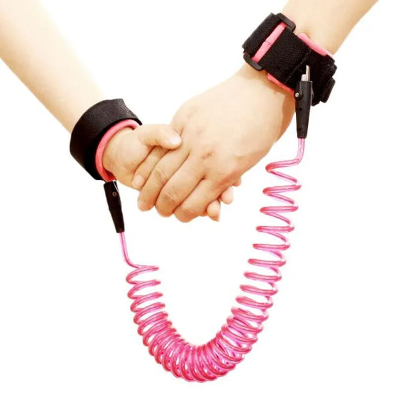 Привязь «анти-потеряшка» на запястье для ребенка дошкольного возраста, детский страховочный ремень для прогулок на открытом воздухе, с браслетом на руку