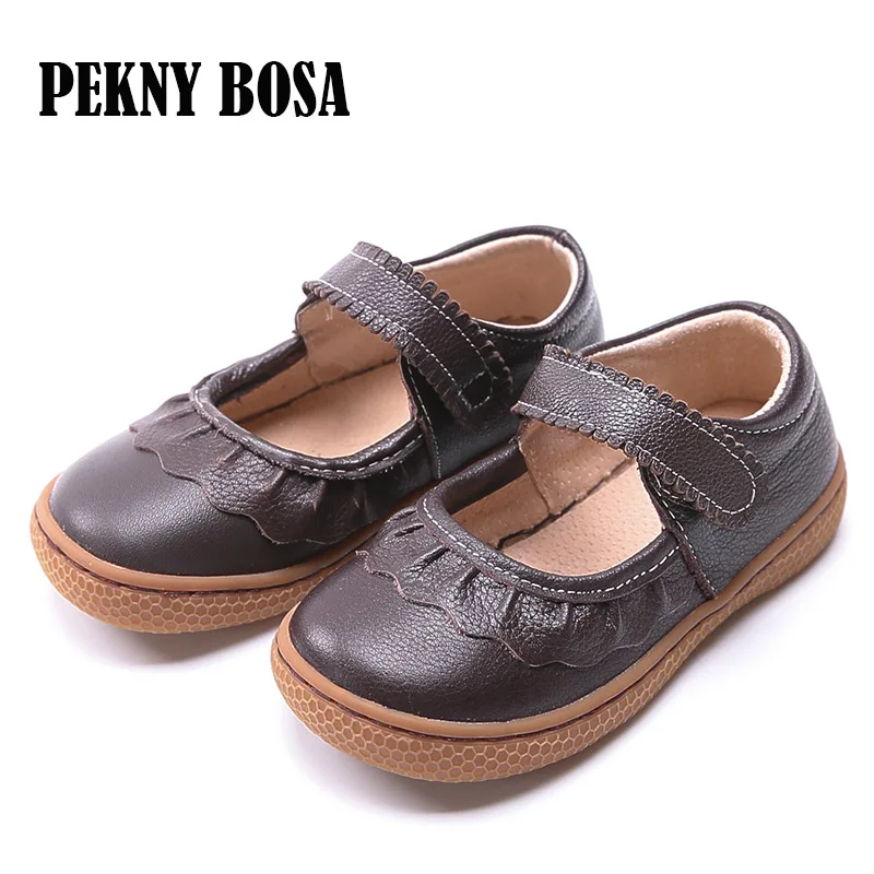 PEKNY BOSA բրենդային մանկական աղջիկներ աղջիկ Կաշվե կոշիկ մանկական կոշիկներ սպորտային կոշիկ սպորտային կոշիկ սպորտային կոշիկ փափուկ միակ շագանակագույն գույն անվճար առաքման չափս 25-30