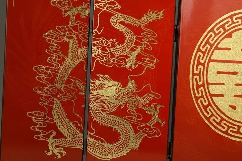 BLESSING китайские красивые свадебные подарки картина ручной работы дракон феникс экран