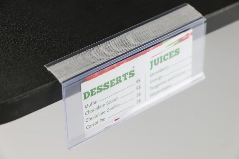 

4*10cm L Label Holder Strip Adhesive Sign Clip Shelf Talker Edge Card Cover Pop Advertising Banner Price Tag Display Data Strip