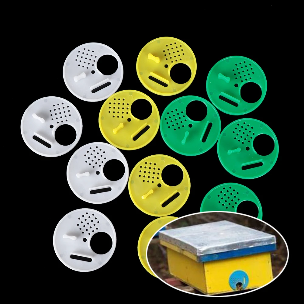 

3pcs/set Plastic Beehive Nest Door Round Entry Gate Ventilation Box Useful Bee Tools Beekeeping Equipment Bee Tools