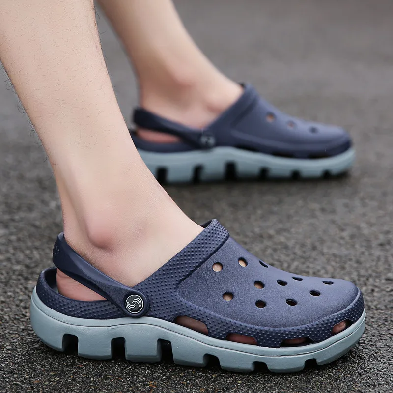 

Size 38-47 Clogs Mens Sandals Summer Shoes Mens Beach Sandals Outdoor Zuecos Men Slippers Sandalias Hombre PINSV