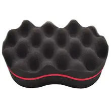 Бренд двухсторонняя Парикмахерская Кисть для волос Губка крепеж для дредов витые бигуди афро завиток волна