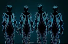 LED luminous Western-style clothes for performance/business suit/EL suits/light with leds