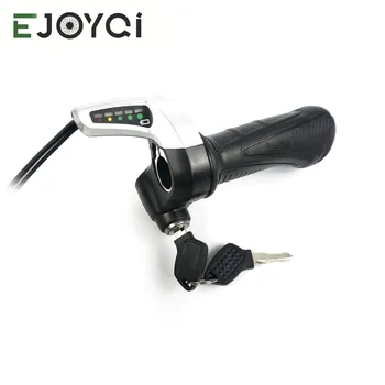

EJOYQI Wuxing Brand Ebike 57DX Twist Throttle 5PIN Electric Bicycle Accessories Throttle Handle with Battery Indicator Lock