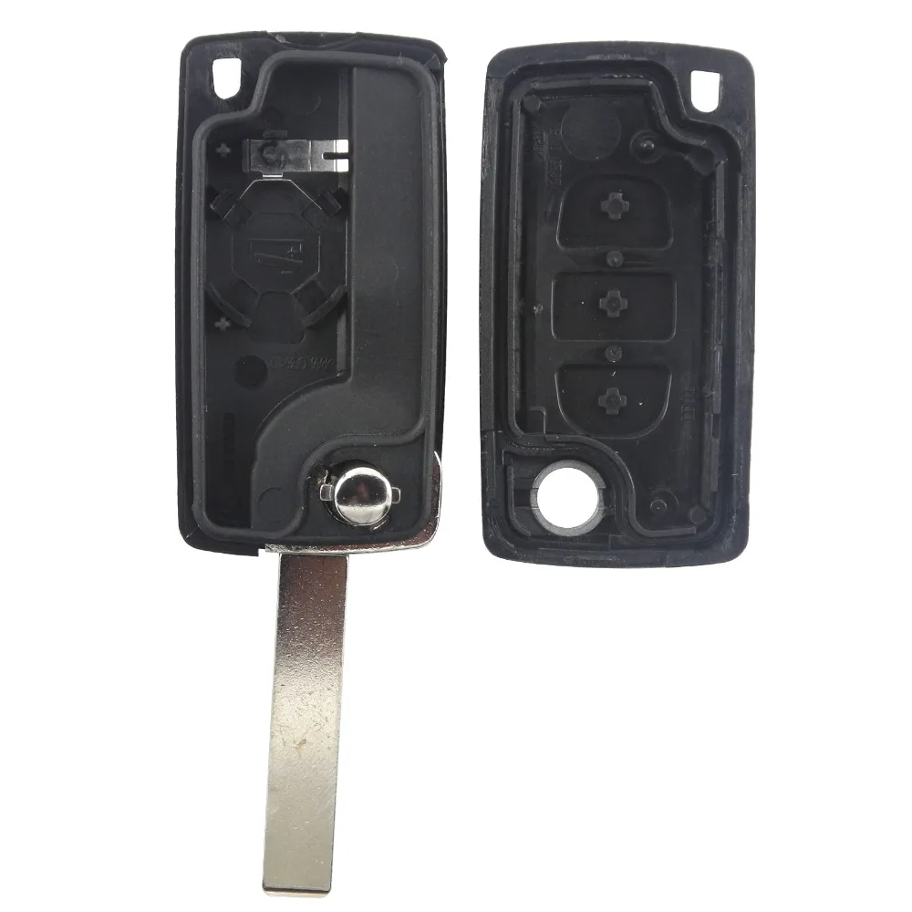 Key Case Jingyuqin CE0536/523 Flip Remote For Peugeot 307 308 407 408 Citroen C3 C4 C5 C6 Berlingo Picasso Xsara HU83/VA2