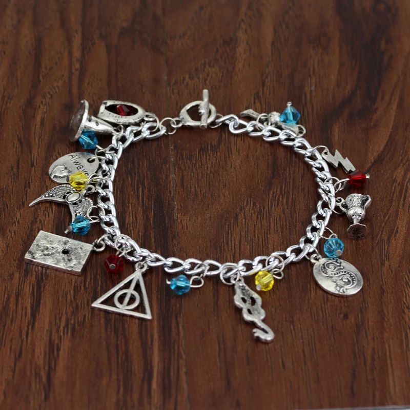 

High quality Horcrux Charm Bracelets Deathly Hallows Collier Cross Maxi Statement Jewelry