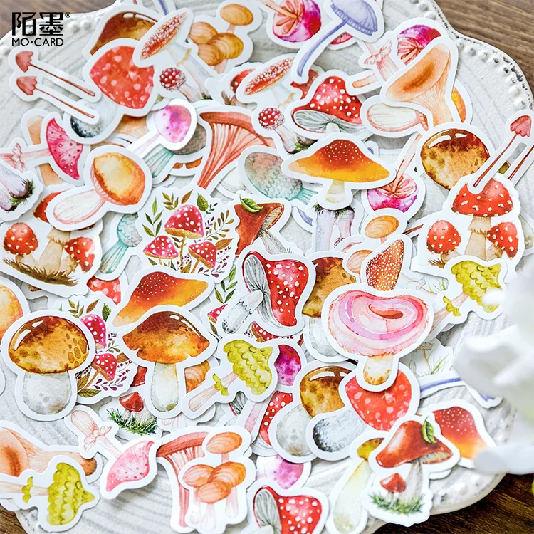 

Creative Mushroom House Decorative Washi Stickers Scrapbooking Stick Label Diary Stationery Album Stickers