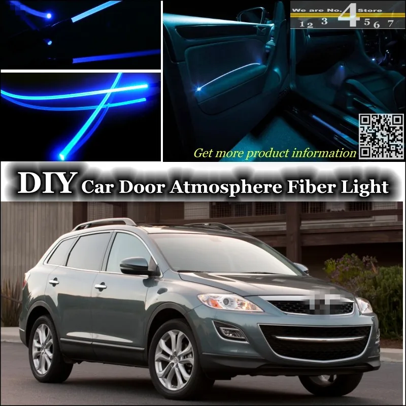 interior Ambient Light Tuning Atmosphere Fiber Optic Band Lights For Mazda CX-9 CX 9 CX9 Inside Door Panel illumination Tuning