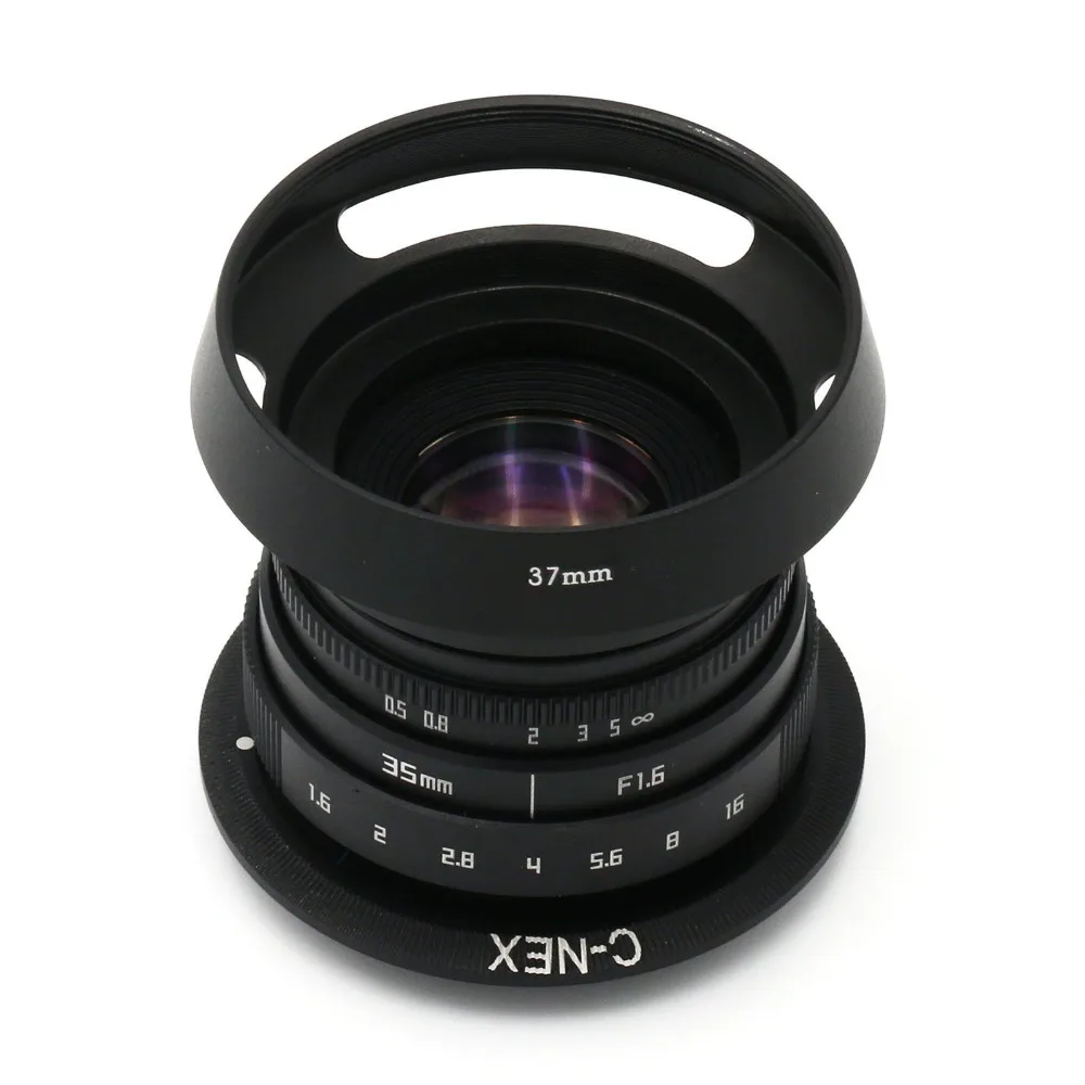 Новый объектив видеонаблюдения Fujian 35 мм f/1 6 II для Sony NEX E mount камеры и адаптера в