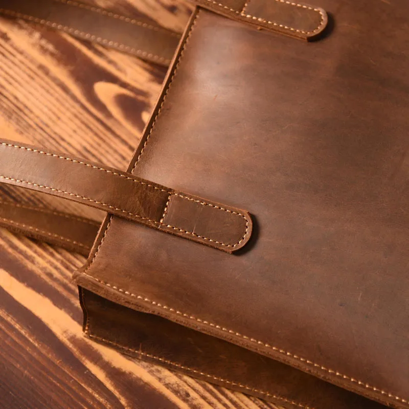 AETOO  Handmade leather products European and American leather handbags shopping bags retro art men bag original design