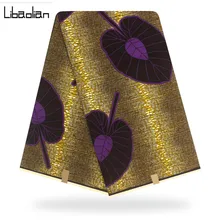 Последние хлопчатобумажная африканская ткань воск, батик 6 ярдов/партия/Красивая Стиль настоящий голландский парафин Анкара для торжественное платье F96-17