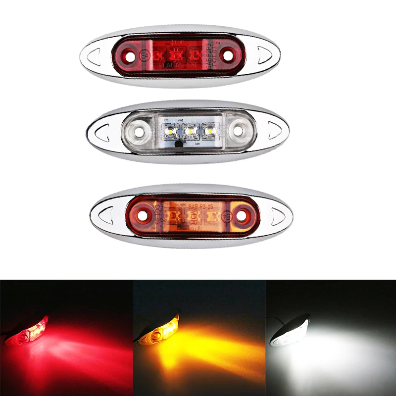 10pcs 12v 24v Waterproof Led Side Marker Light Clearance Lamp For
