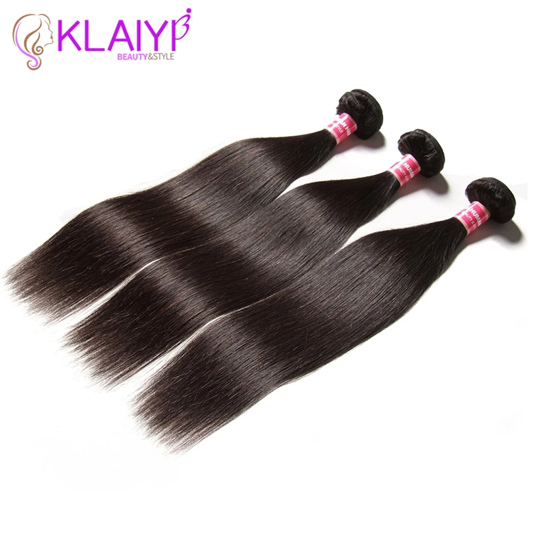 Klaiyi Hair Straight Bundles 8-30 Inch Indian Hair Natural Color Human Hair Bundles Remy Hair Extension Free Shipping