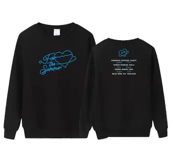 

Kpop wjsn album for the summer all member names printing o neck pullover hoodies unisex loose thin wjsn sweatshirt