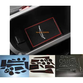 

For Toyota C-HR CHR 2017 2018 2019 2020 Car Sticker Groove Gate Slot Armrest Storage Rubber Non-Slip Mat Mats Inner Door Pad/Cup