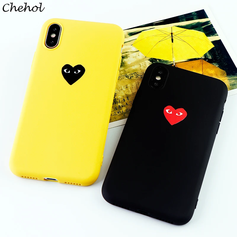 Phone Cases for IPhone 6 s 7 8 Plus X XS MAX XR Case Funny Heart Smile Soft Silicone Fitted Cell Covers Shell Accessories |