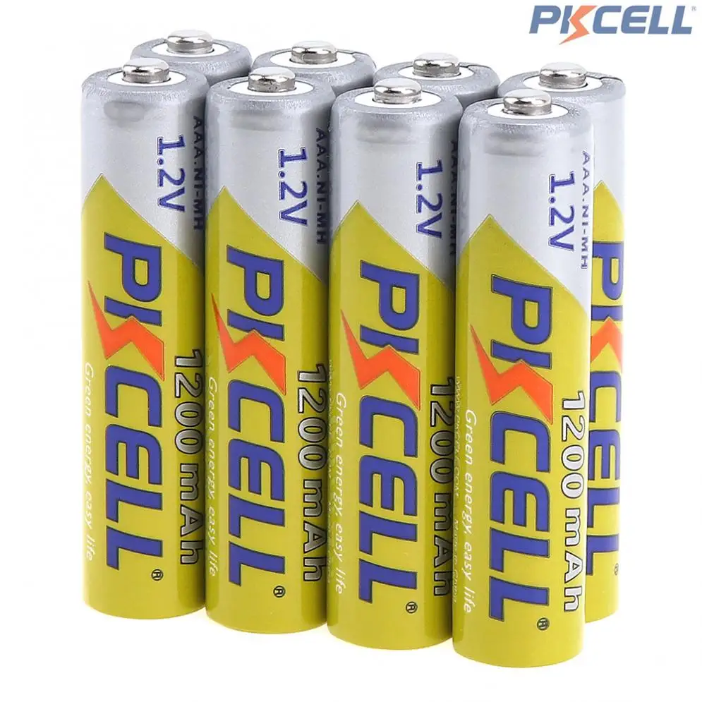 

Sale Pkcell 8pcs 1.2V AAA 1200mAh Ni-Mh Rechargeable Batteries with Safety Relief Valve for Camera / Toy / Remote Control