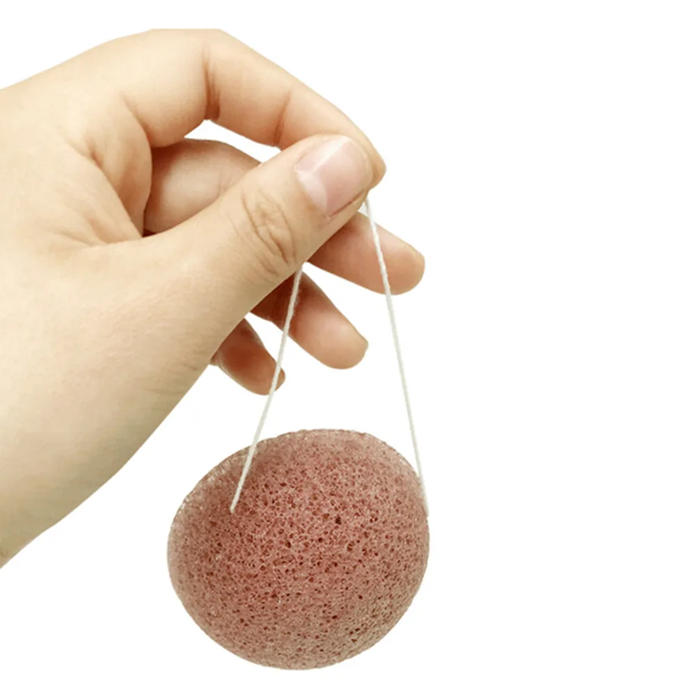 4 цвета натуральный Konjac Sponge уход за кожей лица для очистки губка для мытья Косметические Puff отбеливание глубоко очищая поры Губка Puff