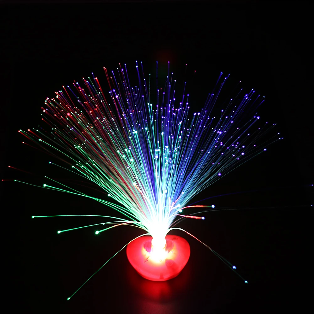 

Beautiful Romantic Color Changing LED Fiber Optic Nightlight Lamp Small Night Light Chrismas Party Home Decoration