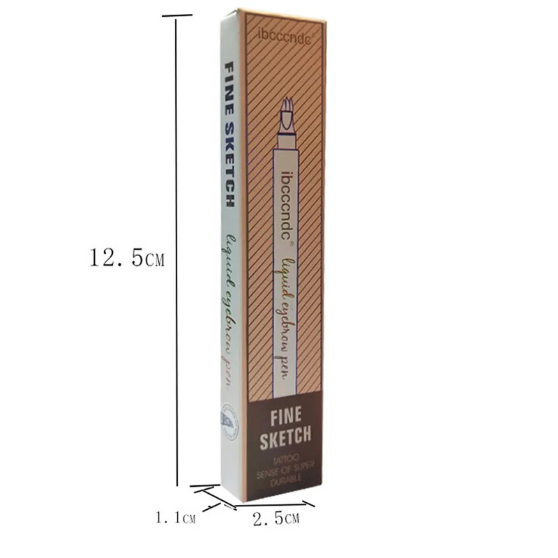 Водостойкий карандаш для бровей с вилочным наконечником, ручка для татуировки бровей, тонкий эскиз, жидкий усилитель бровей, ручка для татуировки бровей, защита от пятен