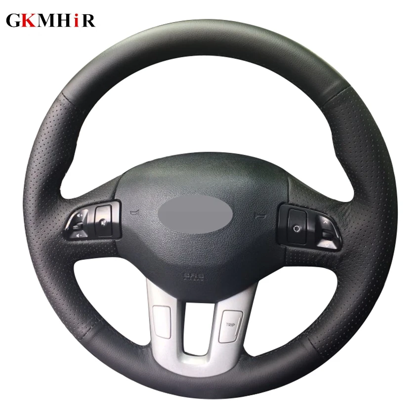 

Artificial Leather Steering Wheel Cover Hand-stitched Car Steering Wheel Covers For Kia Sportage 3th 2011-2014 Kia Ceed 2010