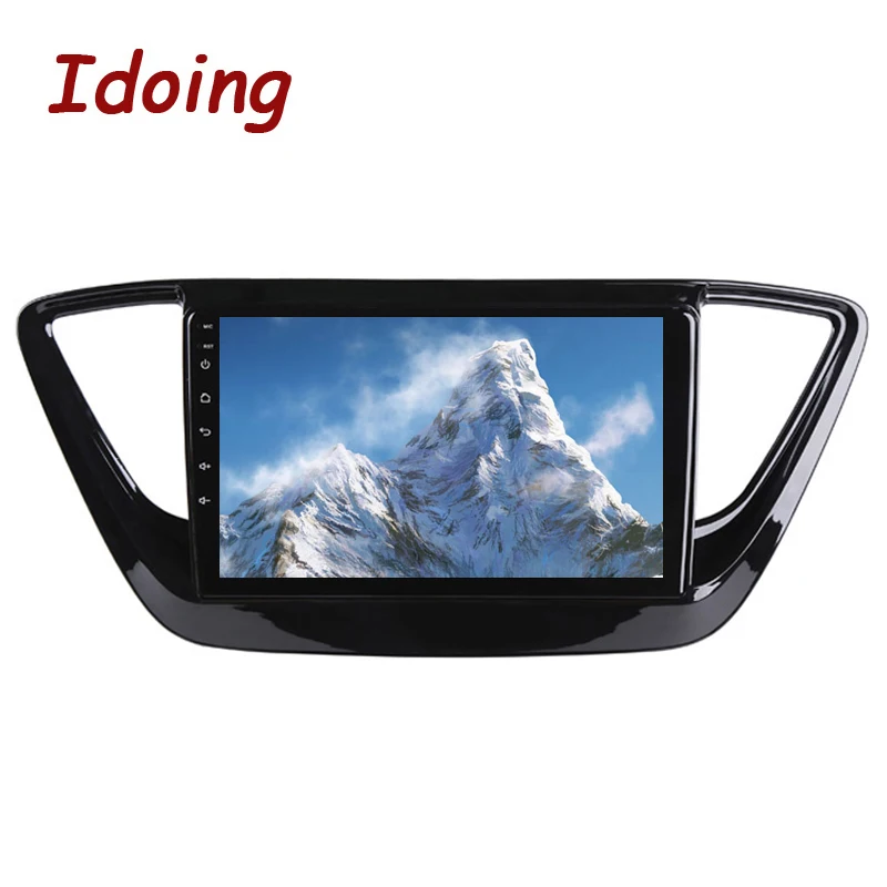 Sale Idoing 9"1Din Car Android 8.0 Radio Vedio Multimedia Player 4G+64G Octa Core For Hyundai Verna 2016 GPS Navigation and Glonass 4