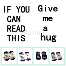 Носки, если вы можете прочесть это, дайте мне объятия удобные хлопковые носки мужские женские носки