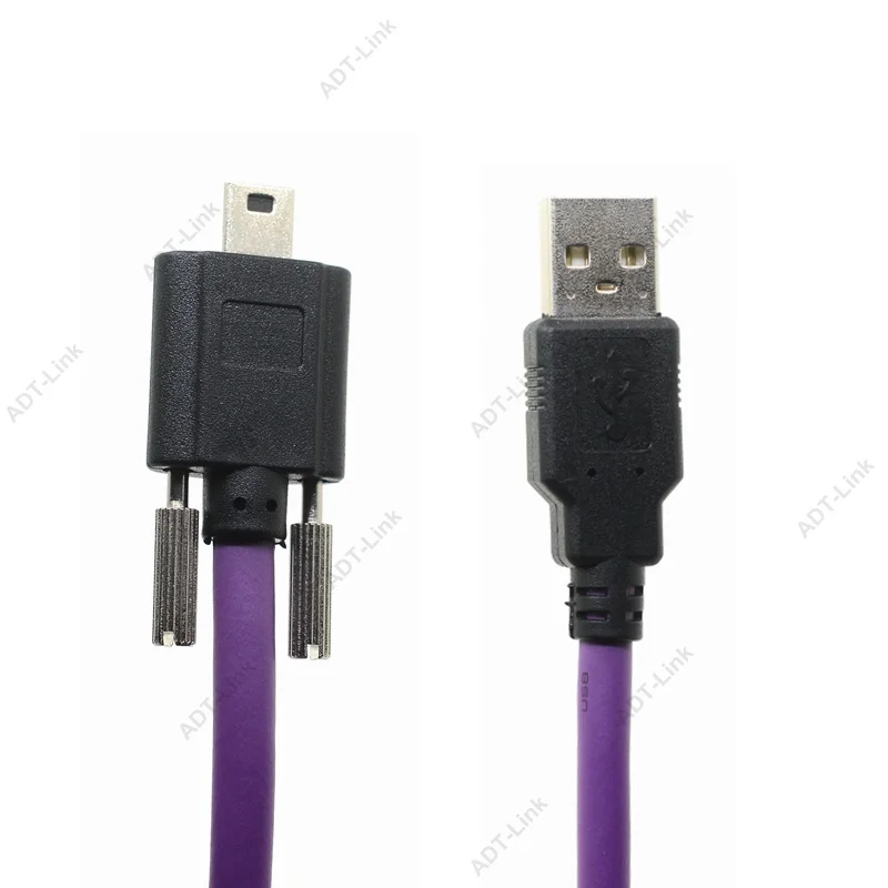 Usb Mini 2.0 Machine Vision Industrial Camera Cable Mini Usb 5pin With Screw Locking For Imaging