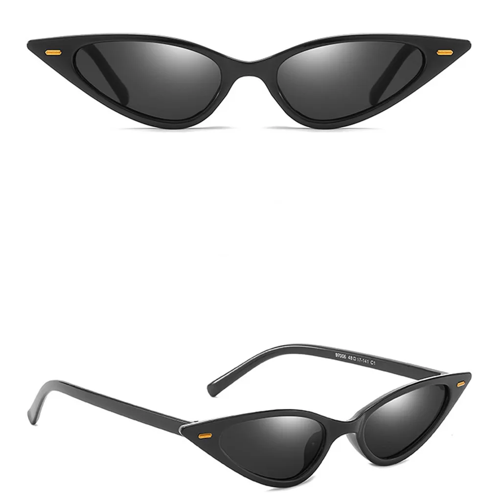 Модные солнцезащитные очки унисекс в небольшой оправе, винтажные Ретро солнцезащитные очки «кошачий глаз», мужские солнцезащитные очки для вождения# p4
