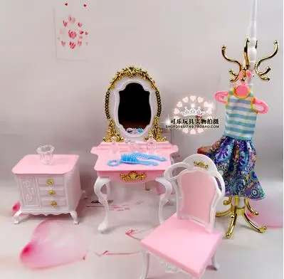 Принцесса Набор для туалета девочка подарок на день рождения пластиковый Игровой Набор DIY девочка домашние игрушки кукла мебель для Барби Кукла