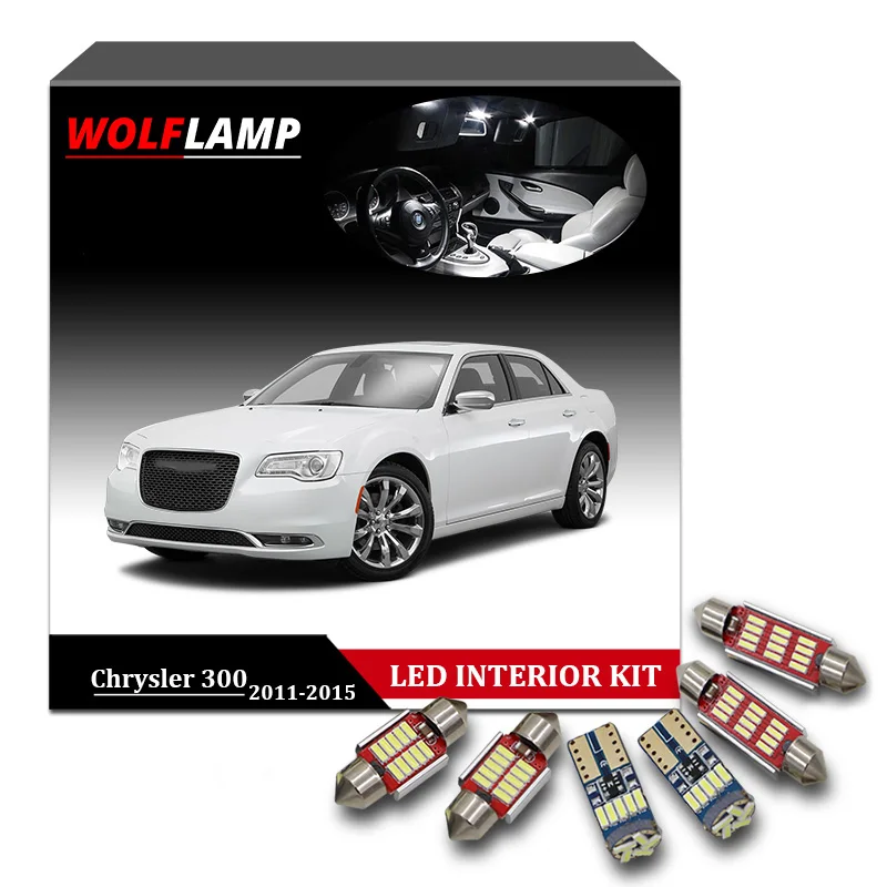 Wolflamp 15 шт. Белая светодиодная интерьерная с canbus автомобильные фары для 2011 2015 Chrysler