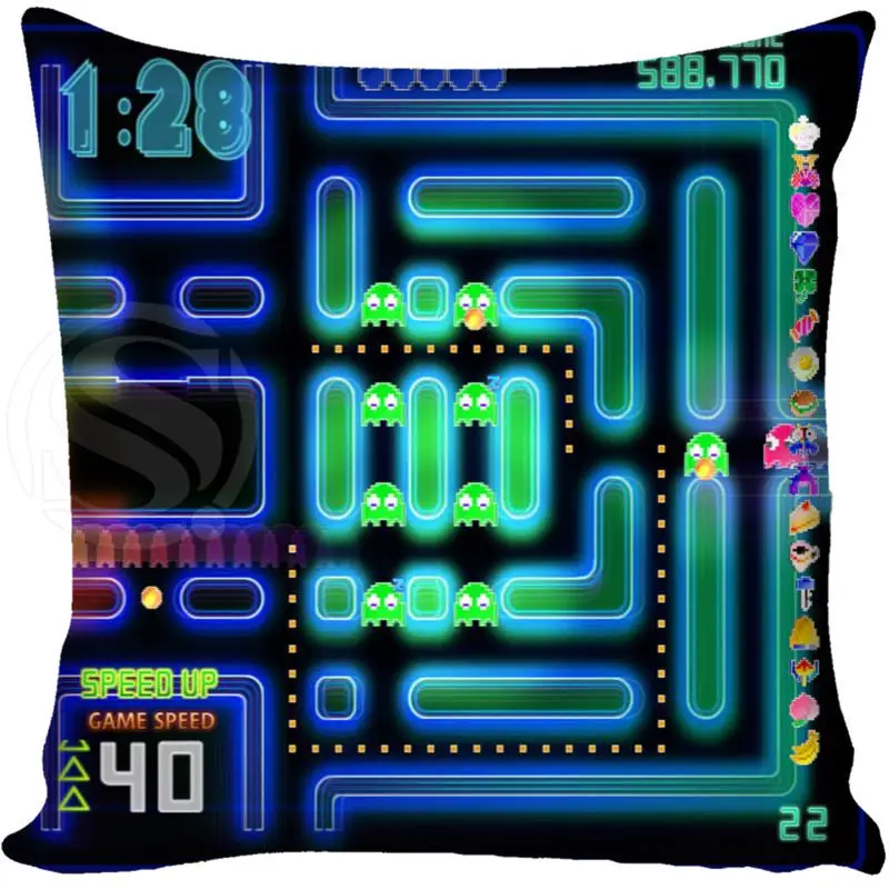 

G0309 Hot Pacman Gamer Nerd Style throw Pillowcase Custom Home Best Hot Sale 40x40cm