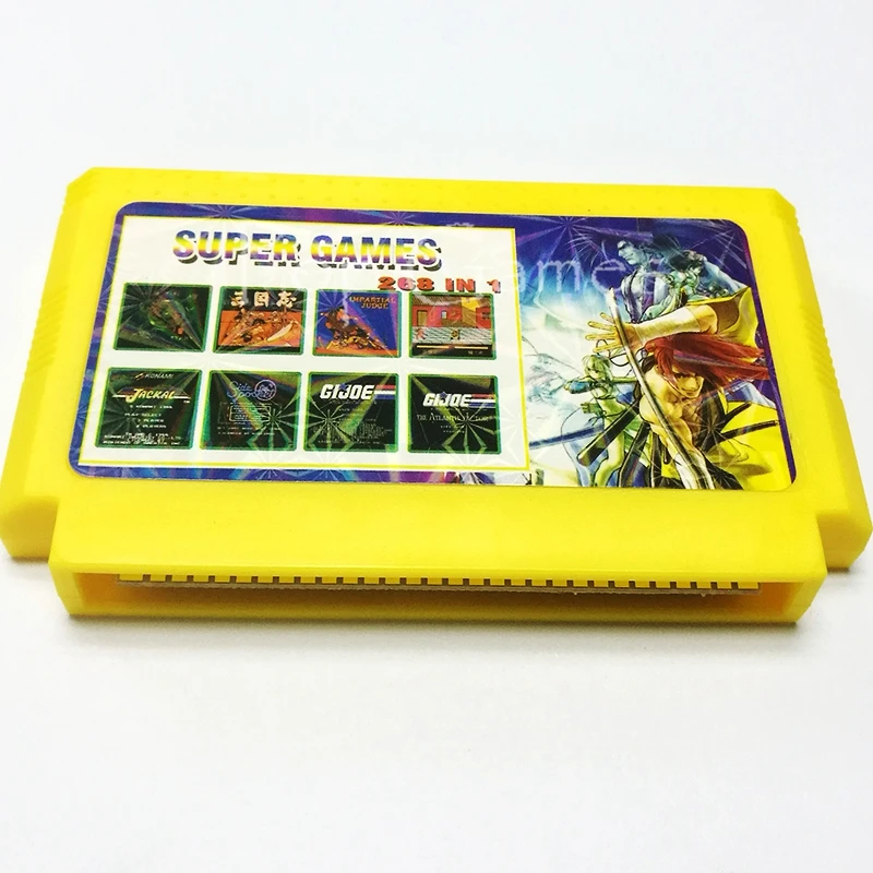 

268 In 1 60 pins 8 bit Game card with Adventure Island Tiny Toon 1 2 Robocop Hot Blood Jackal Lion King Megaman 5 Yie Ar Kung Fu