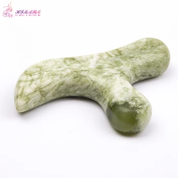 

HIMABM Natural Xiuyan Jade Roller Scrapping Plate Foot Massager Acupuncture Point Mass saude Point bar masajeador Acupoints bar