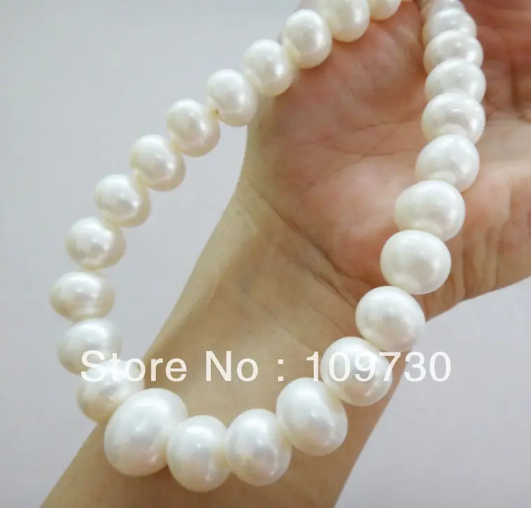 

Jewelry 00736 TOP HUGE 18"16MM NATURAL SOUTH SEA GENUINE WHITE PEARL NECKLACE