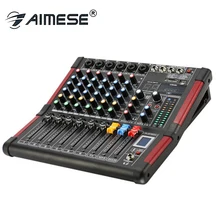 BT-600 караоке аудио контроллер 6-микшер каналов с Bluetooth микрофон с USB Встроенный 48 V Phantom Мощность