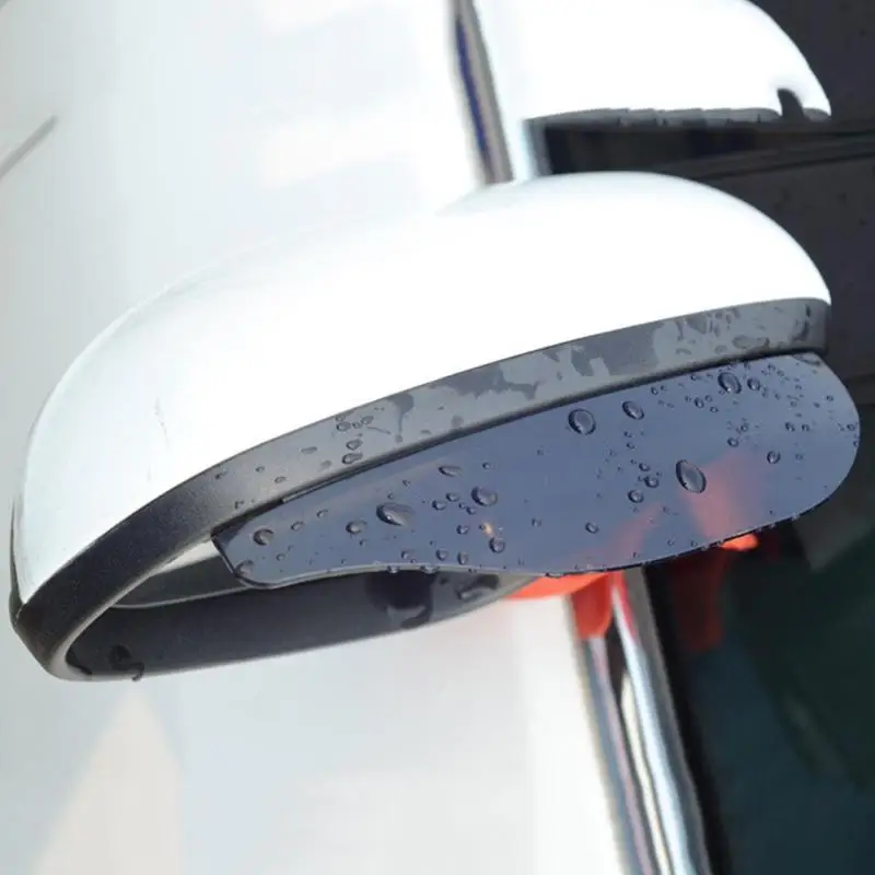 VODOOL 2 шт. ПВХ зеркало заднего вида автомобиля Стикеры с защитой от дождя авто боковое зеркало щиток от дождя щит тент от солнца, снега Защитная крышка