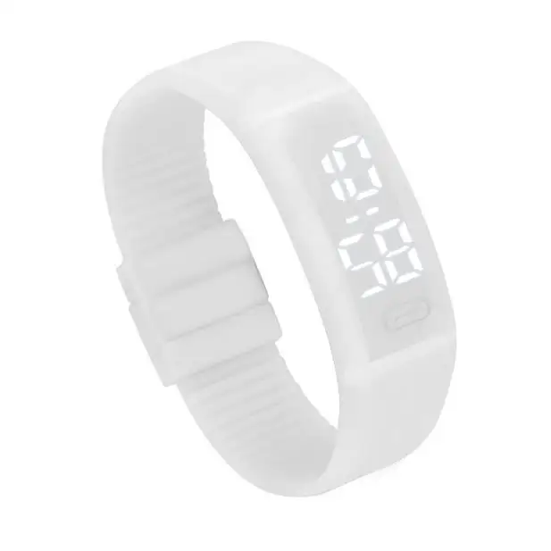 Лидер продаж Мужские Женские часы силиконовый браслет светодиодный часы унисекс спортивный браслет цифровые наручные часы простые электронные часы# B