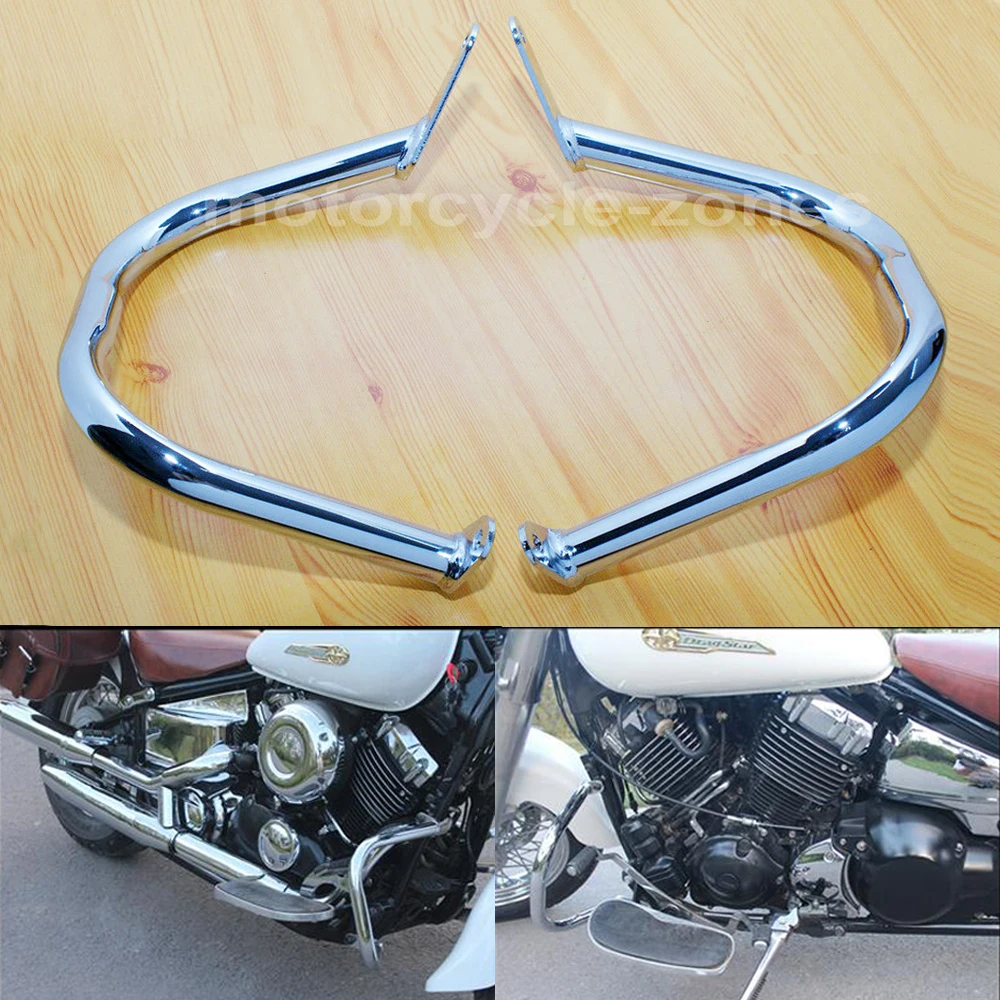 

Motorcycle Engine Guard Crash Bar Protector Safety Bumper For Yamaha Vstar 400 650 Classic Custom Dragstar DS400 650 1996 - 2013