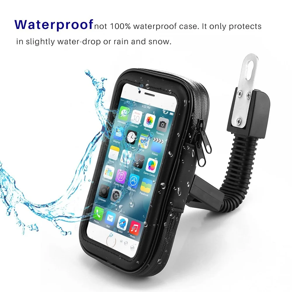 Untoom Waterproof Motorcycle Motorbike Phone Holder Cell Phone Mount Bracket for Scooter Rearview M