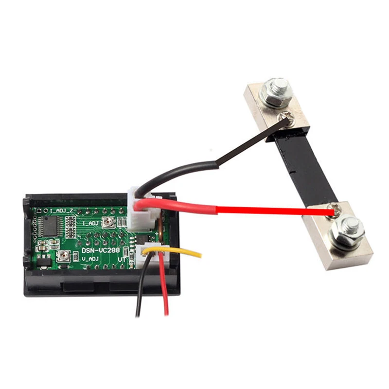 DC100V 100A Digital Voltmeter Ammeter Blue Red LED Amp Volt Meter with 100A Current Shunt