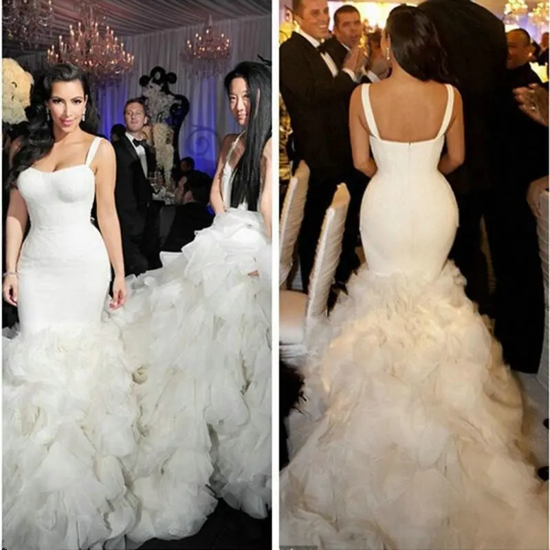 black celebrity wedding dresses