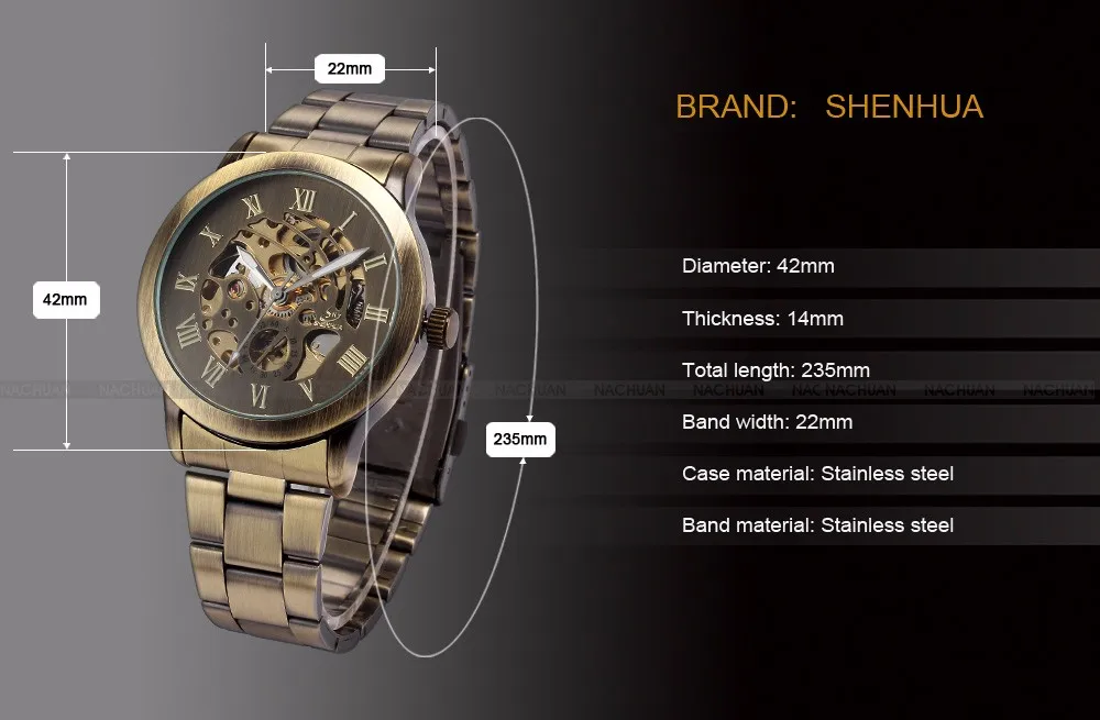 New Steampunk Watches Men Vintage Bronze Automatic Mechanical Skeleton Wrist Watches Men's Mechanical Watch Relogio Masculino