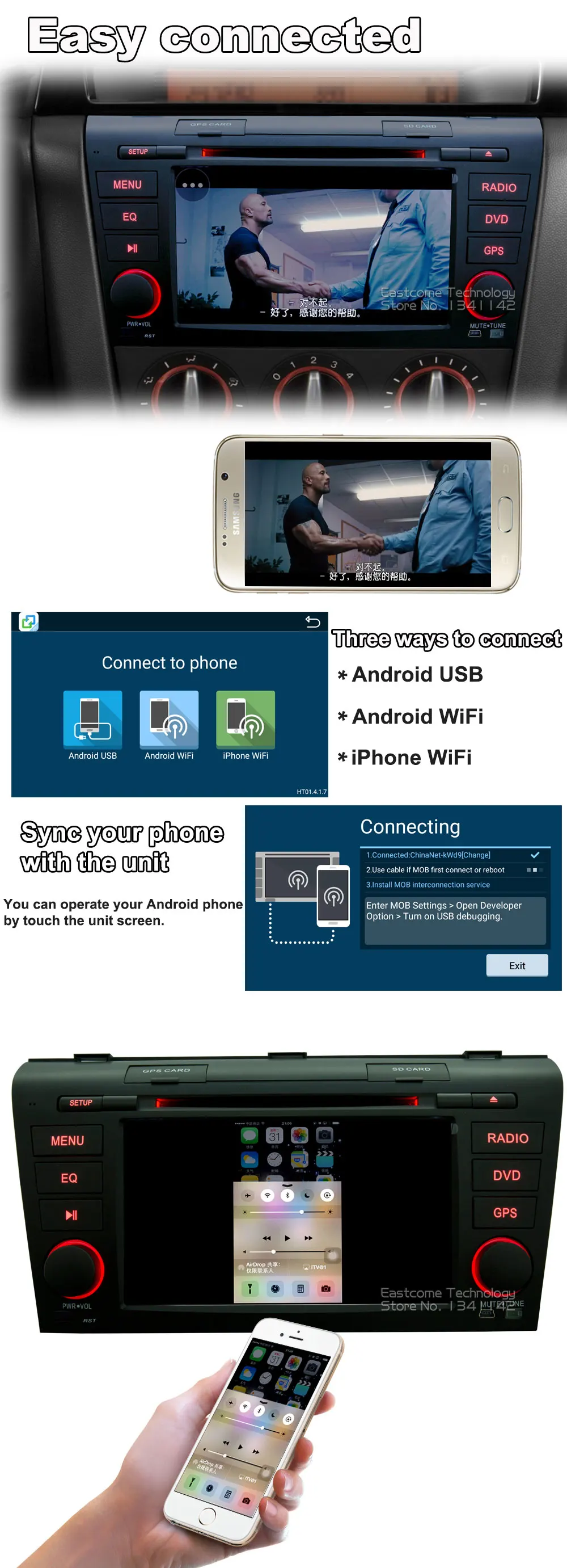 Sale Pure Android 6.0 Car DVD for Mazda 3 2004 2005 2006 2007 2008 2009 With Octa Core Radio Bluetooth Rear View Camera 13