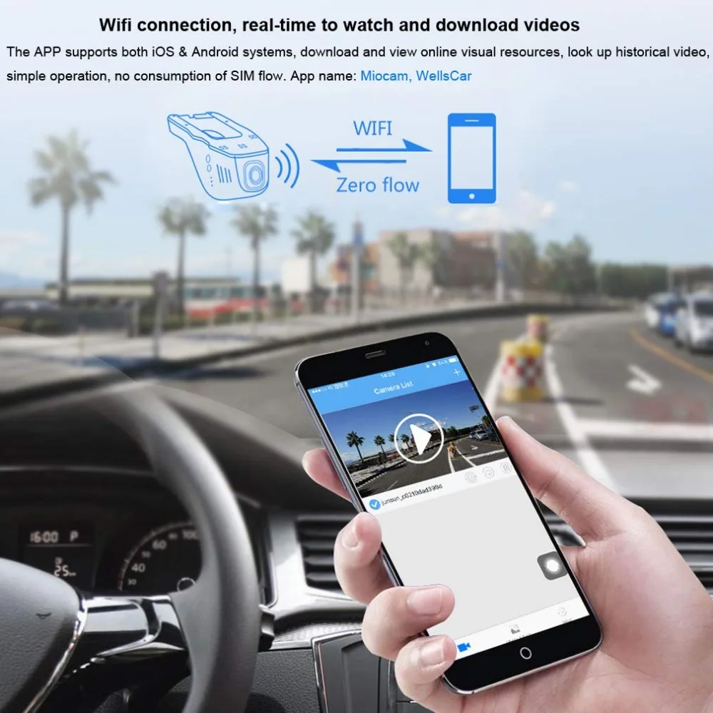 Cena WHEXUNE Novatek podwójny obiektyw kamera samochodowa Full HD 1080P rejestrator jazdy wideo inteligentne wifi g sensor kamera na deskę rozdzielczą monitorowanie parkowania