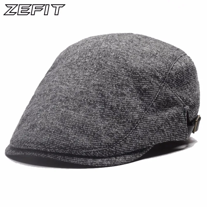 

Free Shipping Fashion Popular Cap Head Wear Beret Hats Leather Strap Golf Cap Gentleman Hat Beret Cap