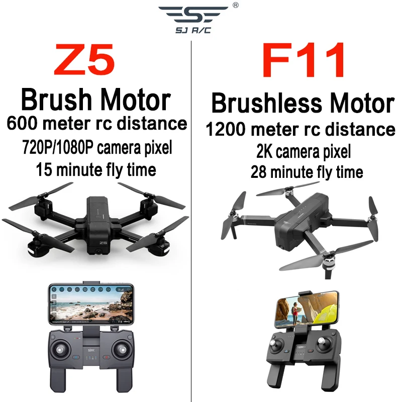 SJRC Z5 F11 складной селфи Дрон gps с FPV HD камерой 2,4/5G WiFi RC вертолет бесщеточный двигатель, Квадрокоптер VS CG033 S20 SG900